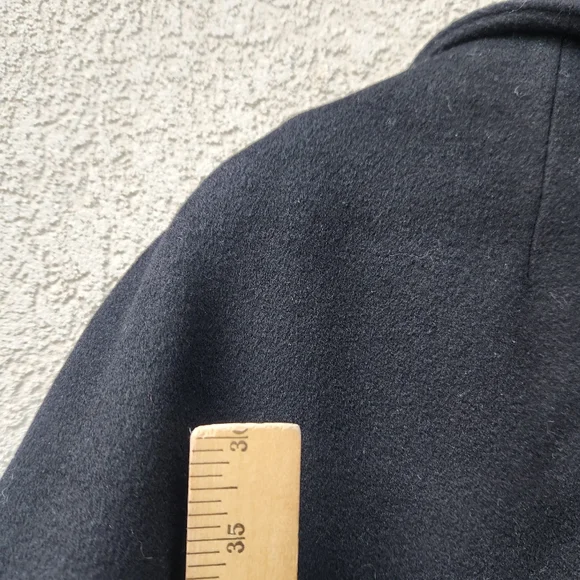 SAKS FIFTH AVENUE Women's Coat Large Wool Luxury Vintage Double Breasted Long - Picture 8 of 9